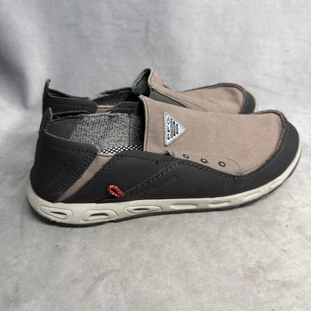 Columbia PFG Shoes Mens Size 7.5 Beige Slip On Water Resistant Casual BM2663-049